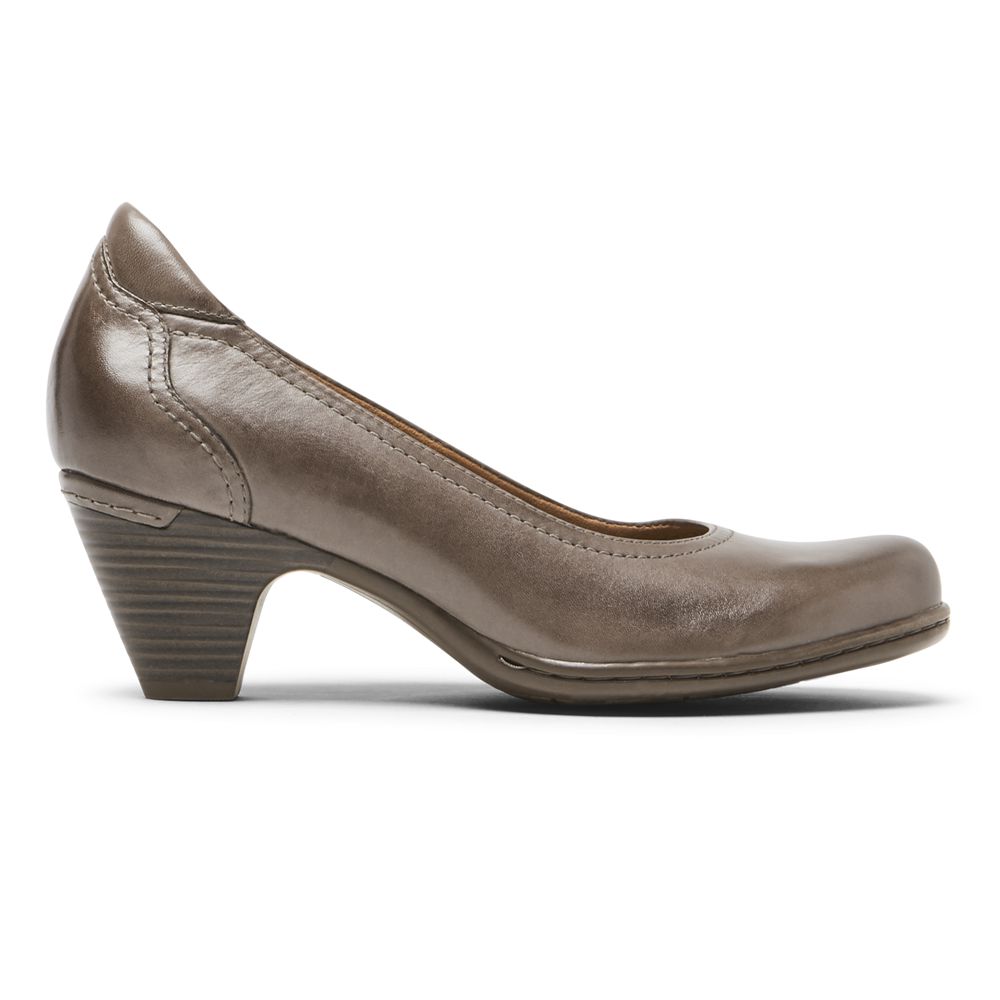 Rockport Canada Cobb Hill Adaline Heel - Womens Pumps Grey (CGA176982)